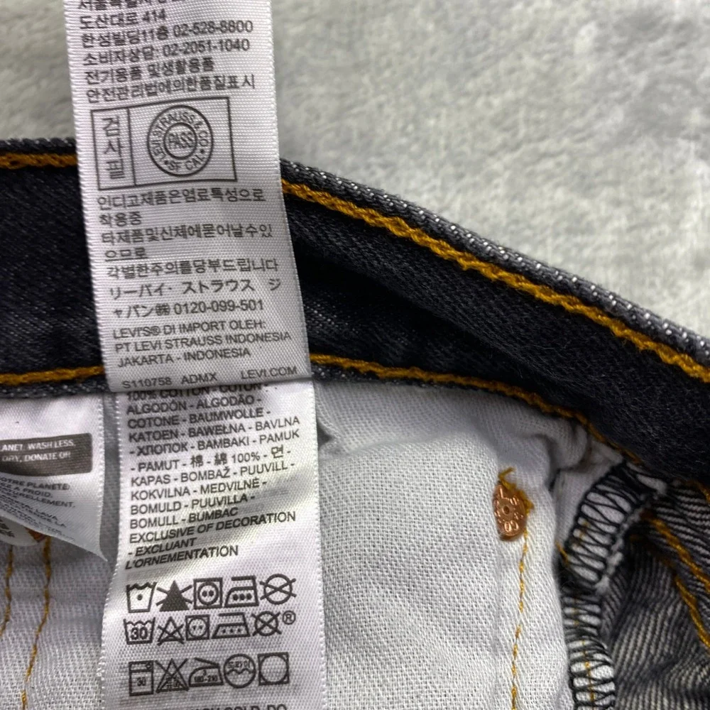 Levi Strauss 501 Button Fly Jeans‎ Dark Wash Men Sz 42 Fits 38
